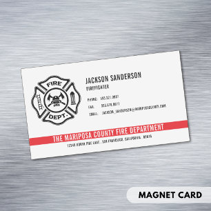 Logo für die personalisierte Feuerwehrabteilung Magnetische Visitenkarte