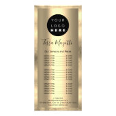 Logo für die Pflege von Haarbildern Gold Schönheit Werbekarte (Vorne)