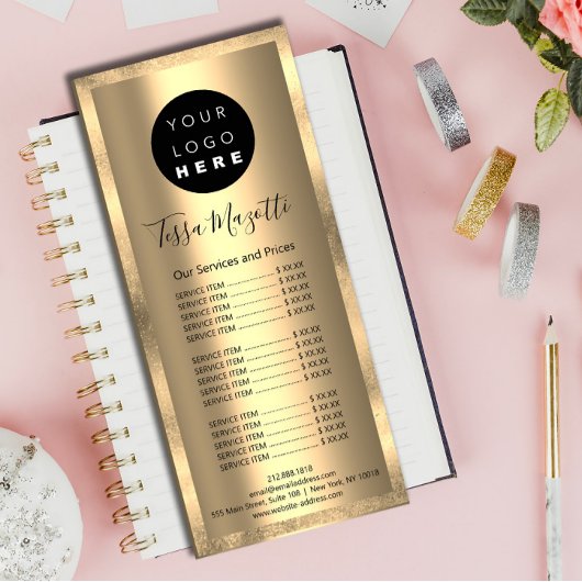 Logo für die Pflege von Haarbildern Gold Schönheit Werbekarte