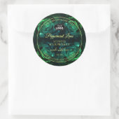 Logo für die Produktkennzeichnung von dunkelgrünen Runder Aufkleber (Tasche)