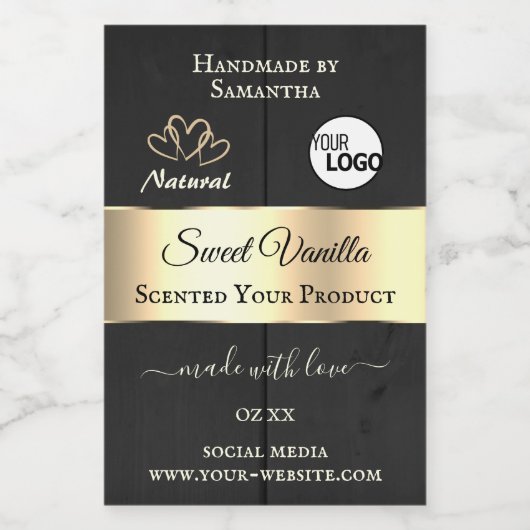 Logo für die Produktkennzeichnung von Schwarz-Holz Lebensmitteletikett (Einzelnes Label)