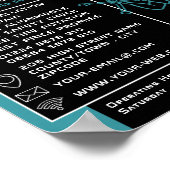 Logo für die Reifenreparatur, Fachwerbung für Reif Poster (Ecke)