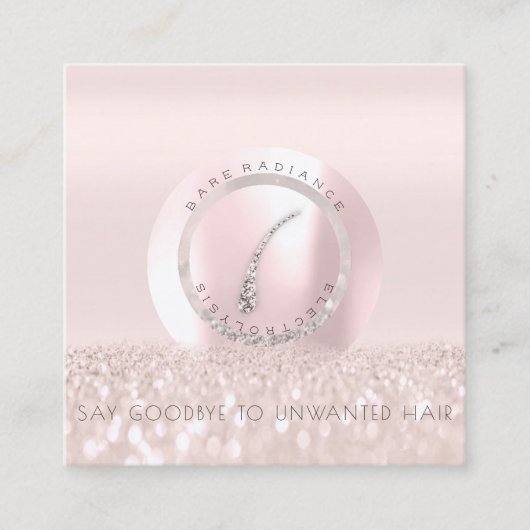 Logo für die Rose der Elektrolyse-Glitzer1 Telefonnummerkarte (Vorderseite)