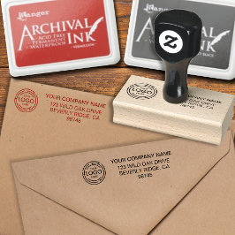 Logo für die Rücksendeadresse Gummistempel