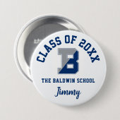 Logo für die Schaltfläche der Baldwin School Button (Vorne & Hinten)