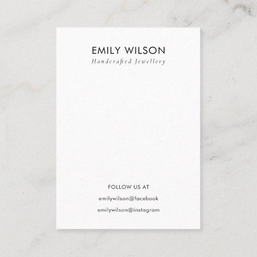 Logo für die Schwarz-weiße Textur Keramik Visitenkarte (Rückseite)