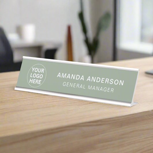 Logo für die Seite Grün für das Berufliche Geschäf Schreibtischnamensplakette
