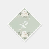 Logo für die Seite "Grüne weiße Blumen" Serviette (Ecke)