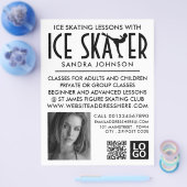 Logo für die Silhouette von Eis, Skaten-Lektion Flyer (Einzeln)