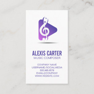 Logo für die Taste Musik Visitenkarte