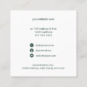 Logo für die tropische Wasserfarbe Quadratische Visitenkarte (Rückseite)