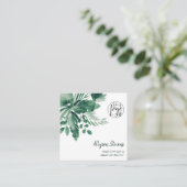 Logo für die tropische Wasserfarbe Quadratische Visitenkarte (Stehend Vorderseite)