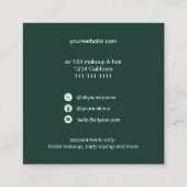 Logo für die tropische Wasserfarbe Quadratische Visitenkarte (Rückseite)