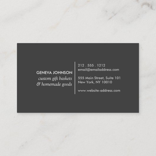 Logo für die tropischen Blätter, Floristen, Gesche Visitenkarte (Rückseite)