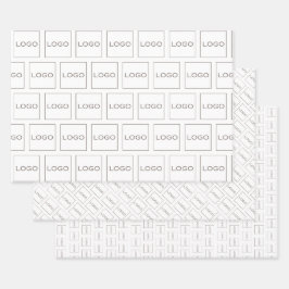 Logo für die Unternehmensmarke, gestaffeltes Elega Geschenkpapier Set