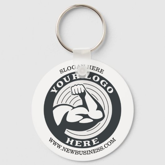 Logo für die Unternehmensmarke mit Website-Adresse Schlüsselanhänger (Vorderseite)