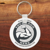 Logo für die Unternehmensmarke mit Website-Adresse Schlüsselanhänger (Vorderseite)