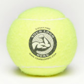 Logo für die Unternehmensmarke mit Website-Adresse Tennisbälle (Vorderseite)