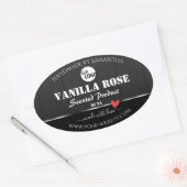 Logo für die Verpackung von Schwarzholzkörnern Ovaler Aufkleber (Umschlag)