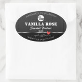 Logo für die Verpackung von Schwarzholzkörnern Ovaler Aufkleber (Tasche)