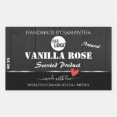 Logo für die Verpackung von Schwarzholzkörnern Rechteckiger Aufkleber (Vorderseite)