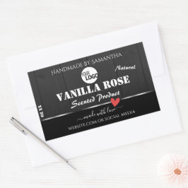 Logo für die Verpackung von Schwarzholzkörnern Rechteckiger Aufkleber