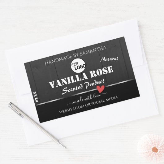 Logo für die Verpackung von Schwarzholzkörnern Rechteckiger Aufkleber (Umschlag)