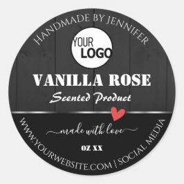 Logo für die Verpackung von Schwarzholzkörnern Runder Aufkleber