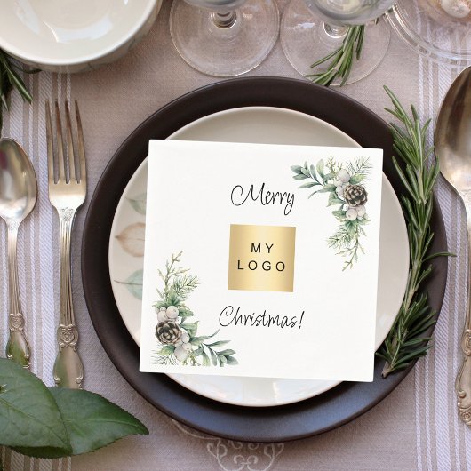 Logo für die Weihnachtskiefer Serviette