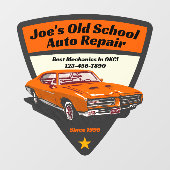 Logo für die Werbeaktion für klassisches Auto anpa Fensteraufkleber (Blatt)