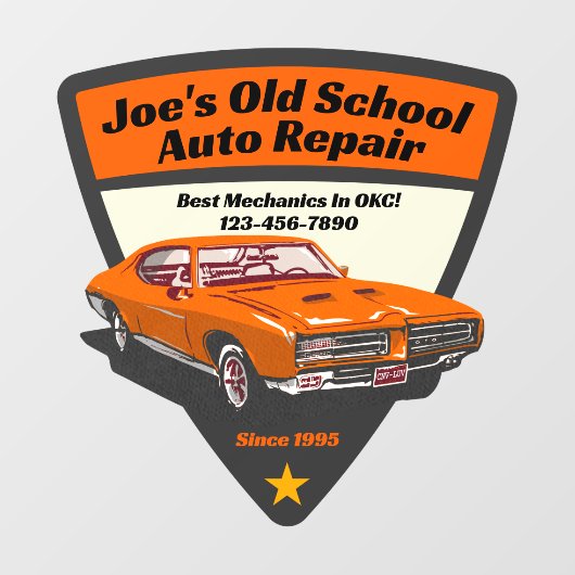 Logo für die Werbeaktion für klassisches Auto anpa Fensteraufkleber (Blatt)