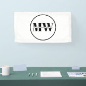 Logo für die Werbeaktion für Schwarz-Weiß-Unterneh Banner (Messe)