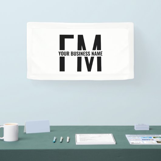 Logo für die Werbeaktion für Schwarz-Weiß-Unterneh Banner (Messe)