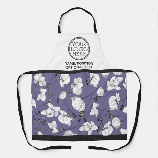 Logo für die Werbeaktion für Unternehmen lila Schürze (Vorderseite)