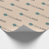 Logo für die Werbeaktion mit rosa Aufschrift Geschenkpapier (Ecke)