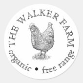 Logo für die Werbung für kundenspezifische landwir Runder Aufkleber (Vorderseite)