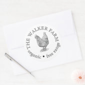 Logo für die Werbung für kundenspezifische landwir Runder Aufkleber (Umschlag)