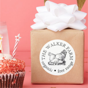 Logo für die Werbung für kundenspezifische landwir Runder Aufkleber