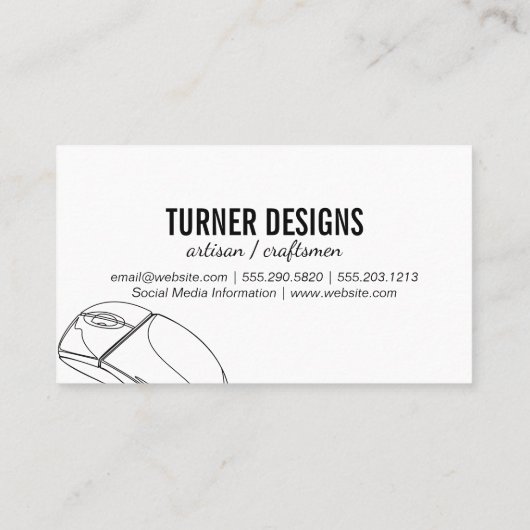 Logo für digitale Computer | Wasserfarbe Visitenkarte (Rückseite)