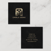 Logo für DJ-Kopfhörer Quadratische Visitenkarte (Vorne/Hinten)