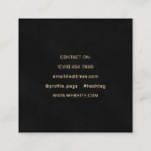 Logo für DJ-Kopfhörer Quadratische Visitenkarte (Rückseite)