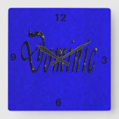 Logo für Dominic Quadratische Wanduhr (Vorderseite)