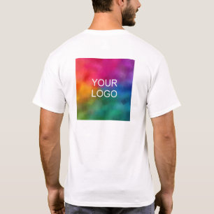 Logo für doppelseitige Mitarbeiternamen Männergesc T-Shirt