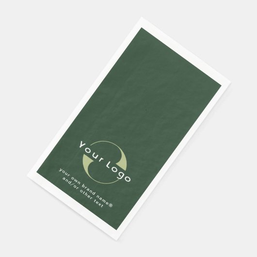 Logo für dunkelgrüne und weiße Textfirma P Serviette (Ecke)