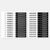 Logo für dünne schwarz-weiße Kerzen Etiketten (Blatt)