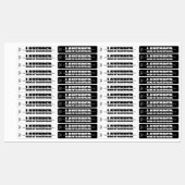 Logo für dünne schwarz-weiße Kerzen Etiketten (Blatt)