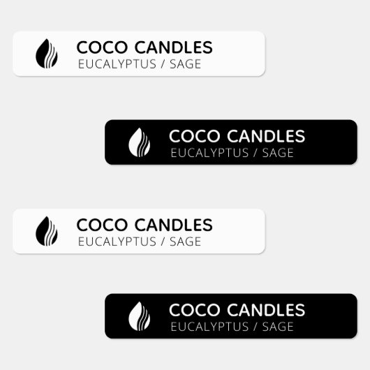 Logo für dünne schwarz-weiße Kerzen Etiketten (Gruppe)