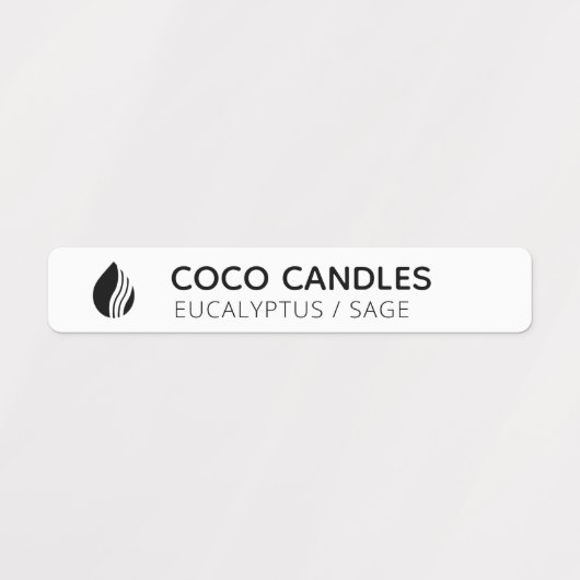 Logo für dünne schwarz-weiße Kerzen Etiketten (Design 1)