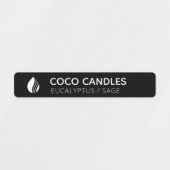 Logo für dünne schwarz-weiße Kerzen Etiketten (Design 2)