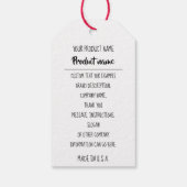 Logo für ein benutzerdefiniertes Unternehmen Produ Geschenkanhänger (Rückseite)